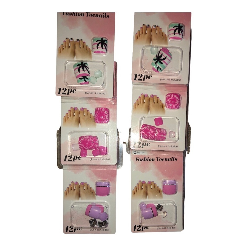 3 for $10 Summer beach ready vacay mode press on glue on toenail extensions-Free